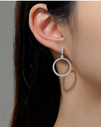 Lafonn Open Circle Drop Earrings